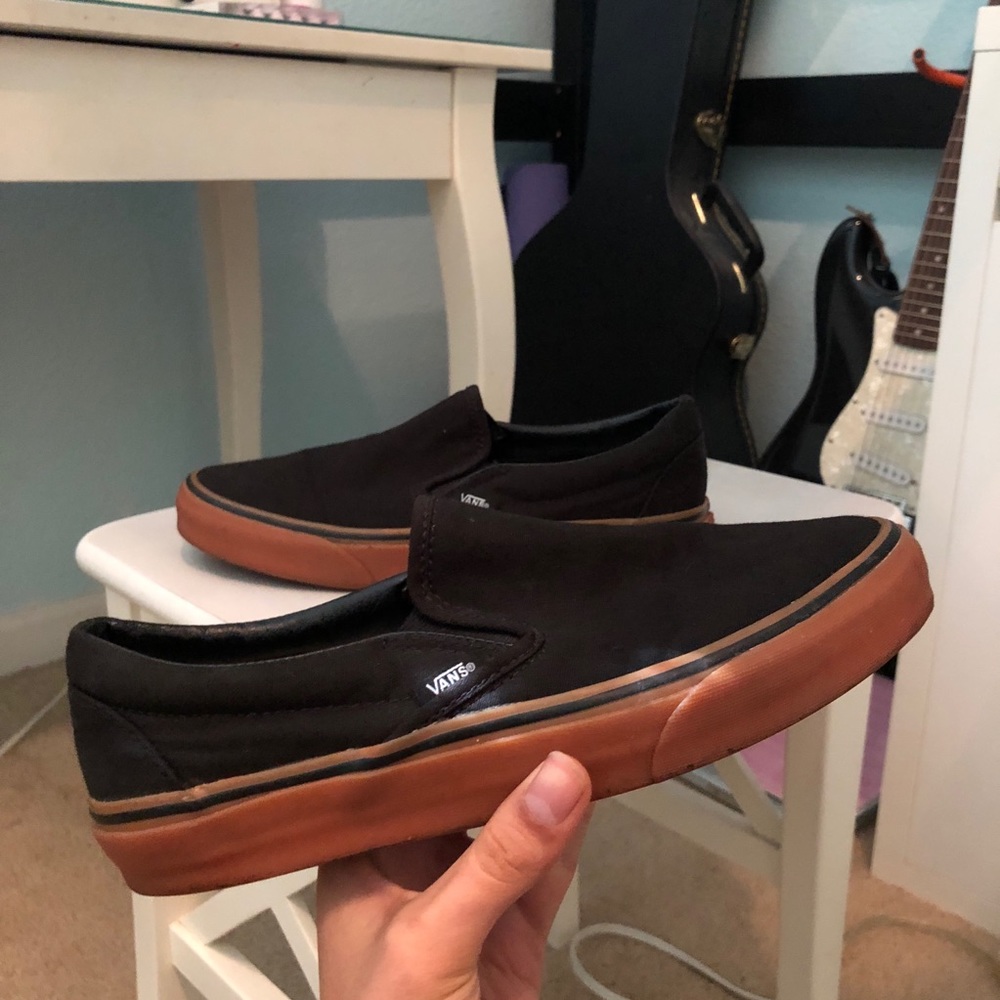 Black slip on vans
